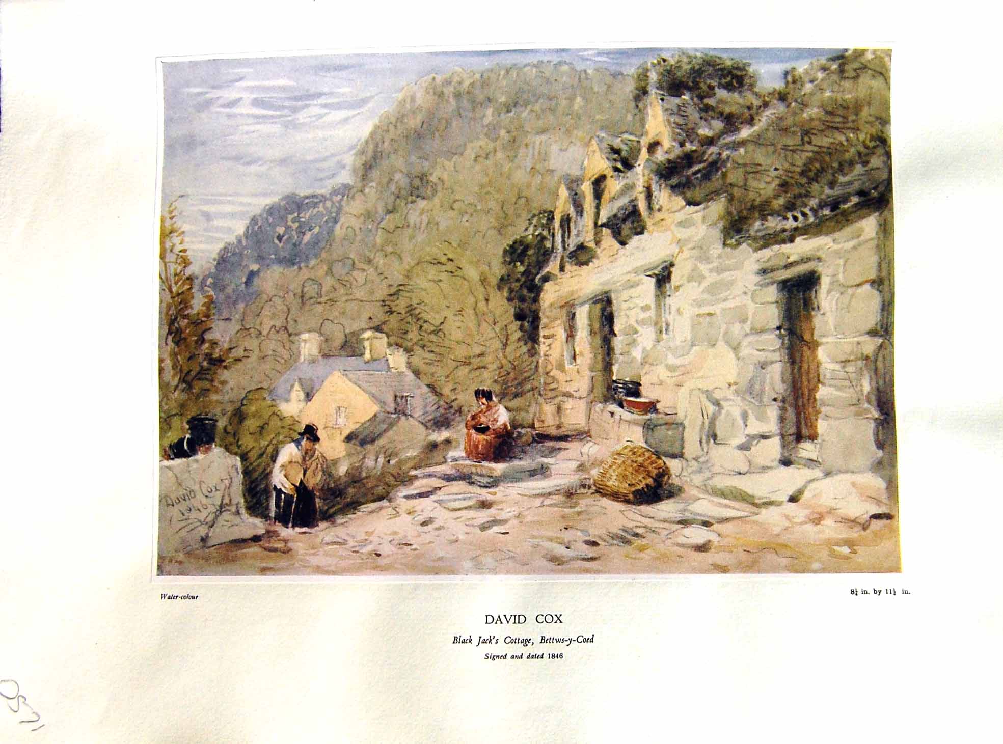 Antique Print NettlefGrundy 1933 Water Black Jack Cottage Bettws-Y-Coed Cox