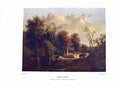 Antique Print NettlefGrundy 1933 Oil Painting Edge Forest Farm Cart Cattle 20th