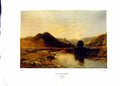 Old Vintage Print NettlefGrundy 1935 Dolwyddelan Thomas Danby River Hills 20th
