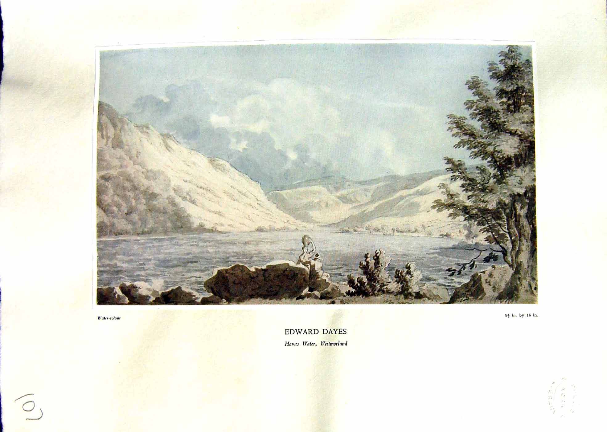 Antique Print *6234 NettlefGrundy 1935 View Hawes Water Westmorland Edward