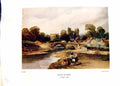 Antique Old Print Village Scene River Bridge NettlefGrundy 1935 Peter De Wint