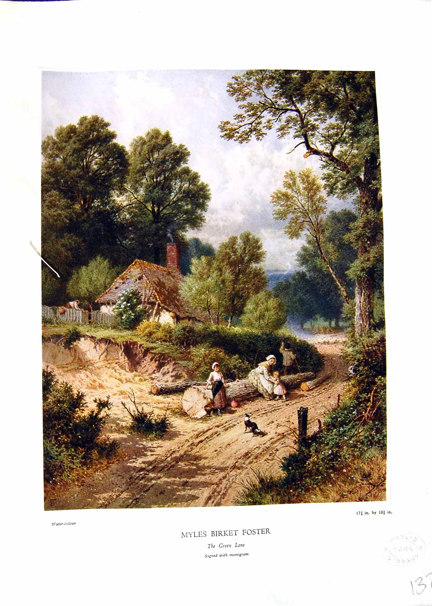 Antique Print NettlefGrundy Water 1935 Green Lane Children Dog Myles Foster