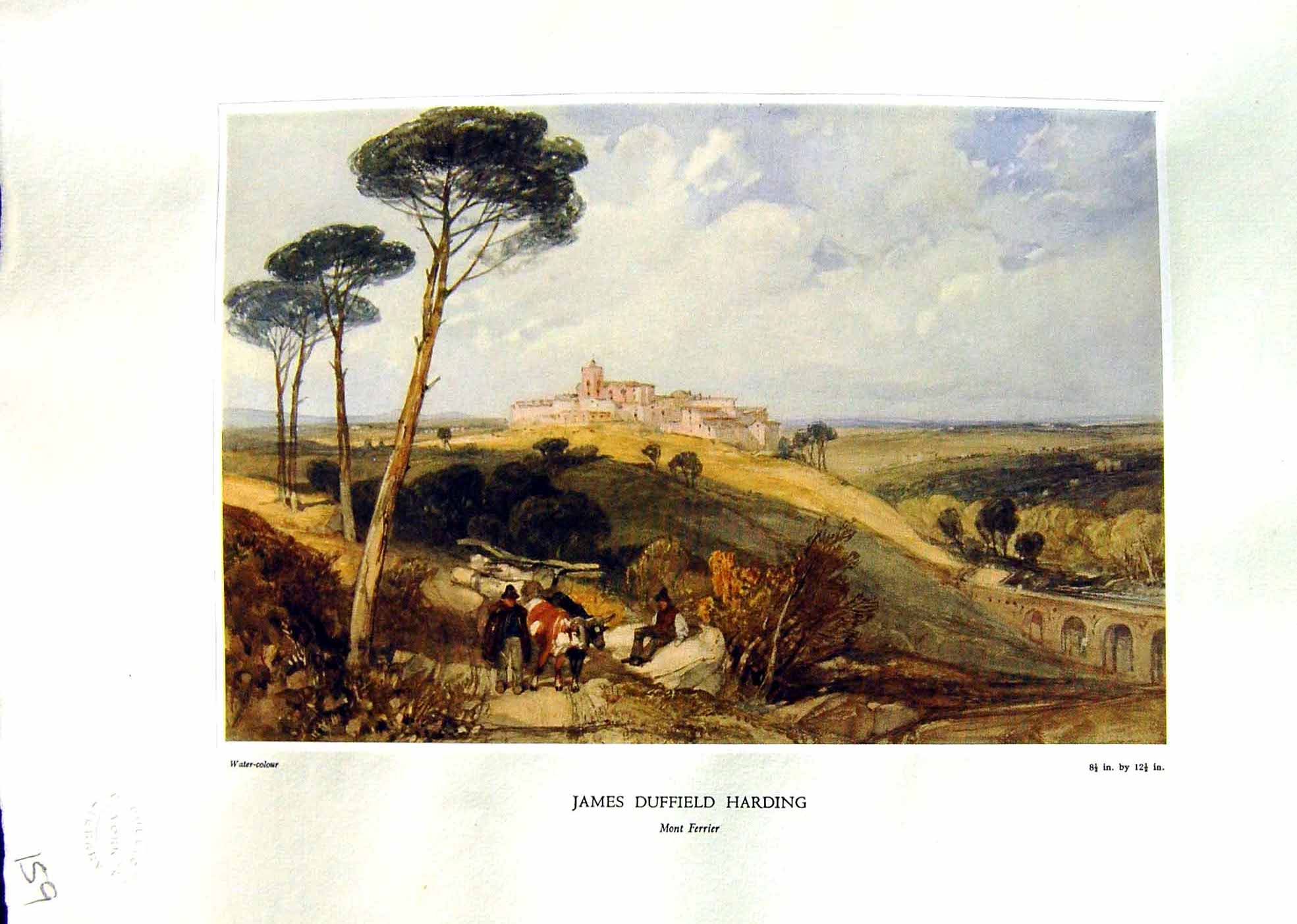 Antique Print NettlefGrundy Water 1935 View Mont Ferrier Cattle James Hardi