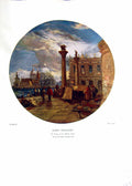 Antique Print NettlefGrundy Oil Painting 1935 Piazza St. Mark'S Venice Jame
