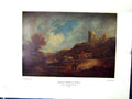 Antique Print 1938 NettlefGrundy Oil Painting Castle Waggon Horses Francis 20th