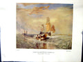 Antique Print 1938 NettlefGrundy Oil Painting Stormy Sea Boats Joseph Willi