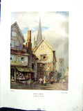 Antique Print 1938 NettlefGrundy Water Street St. Alkmund'S Shrewsbury Varl