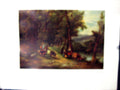 Antique Print 1938 NettlefGrundy Oil Painting Cattle Wooded Valley Stream A