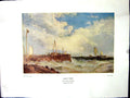 Antique Print 1938 NettlefGrundy Oil Painting Yachts Coast Holland Boats Ja