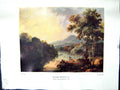 Antique Print 1938 NettlefGrundy Oil Painting Llanberis Lake Dolbardarn Cas