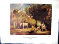 Antique Print 1938 NettlefGrundy Oil Painting Horses Agriculture Stacking H