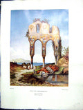 Antique Old Print 1938 NettlefGrundy Water Ruins Palermo Felix De Lapommeraye
