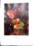 Antique Print 1938 NettlefGrundy Oil Painting Ornamental Vase Flowers Fruit