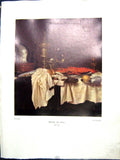 Antique Print 1938 NettlefGrundy Oil Painting Still Life Lobster Dinner Tab
