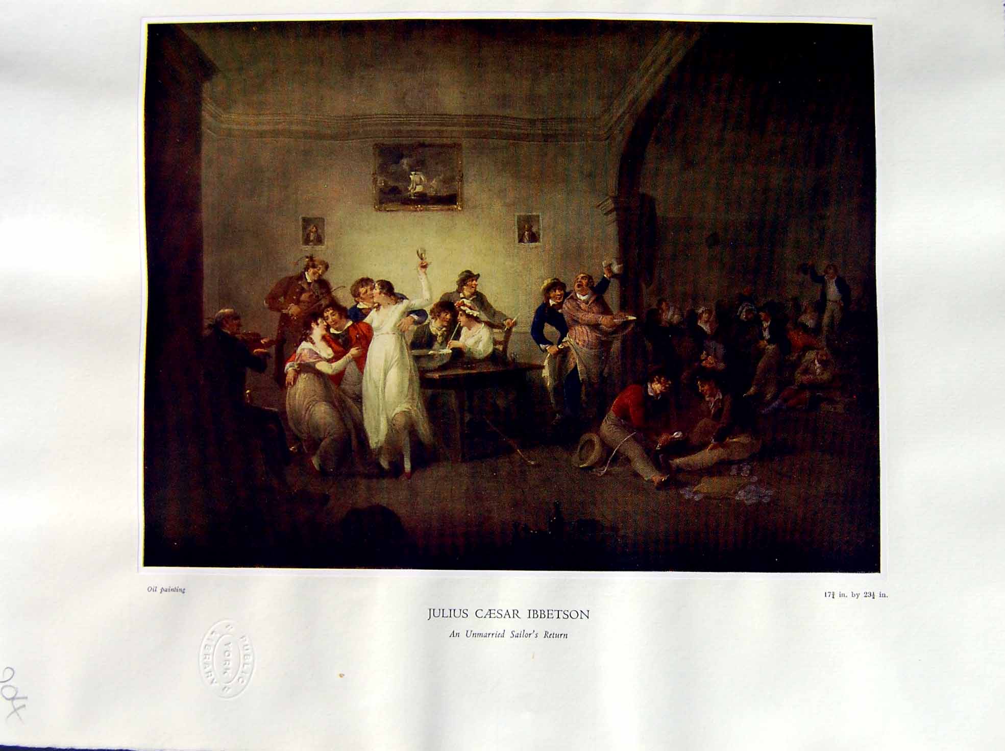Antique Old Print 1937 NettlefGrundy Oil Painting Unmarried Siers Return Hom