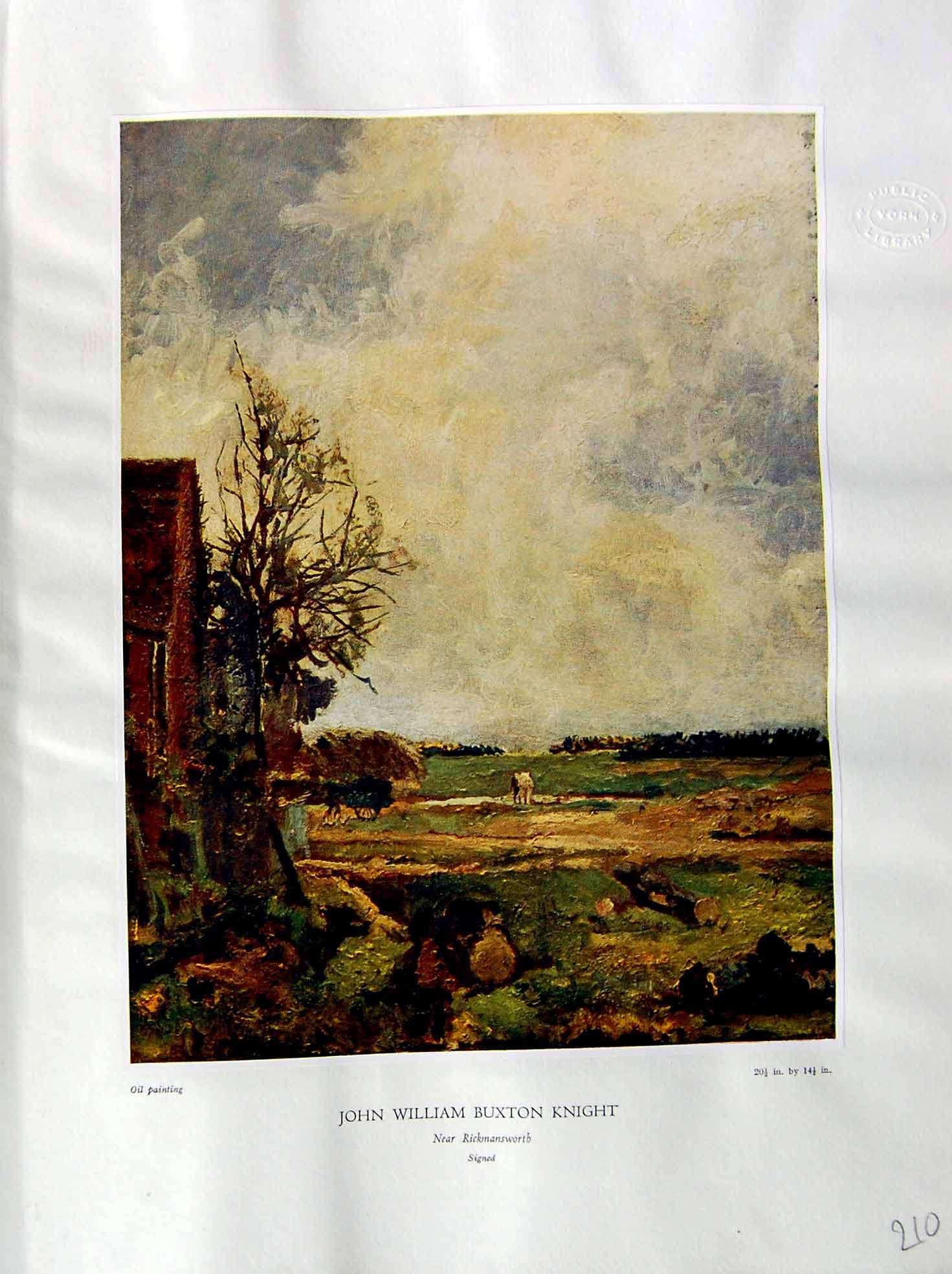 Antique Print 1937 NettlefGrundy Oil Painting View Near Rickmansworth John 20th