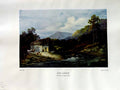 Antique Old Print 1937 NettlefGrundy Water Mill Coomb Neath Mountains Laporte