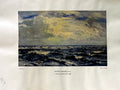 Antique Print 1937 NettlefGrundy Oil Painting Silvery Day West Needles Sea 20th