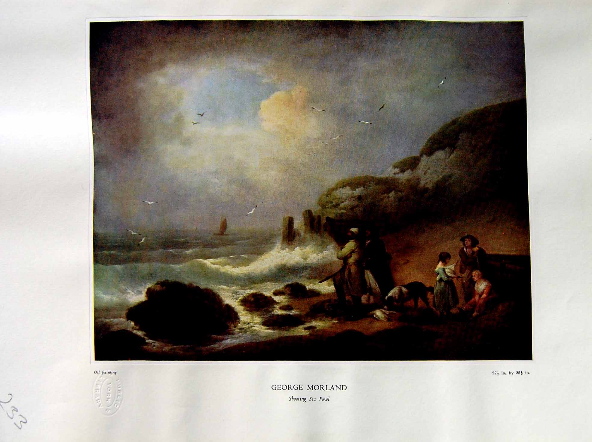 Antique Print Shooting Sea Fowl George Morland 1937 NettlefGrundy Oil Paint