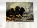 Antique Old Print 1937 NettlefGrundy Oil Painting Landscape Cottage William