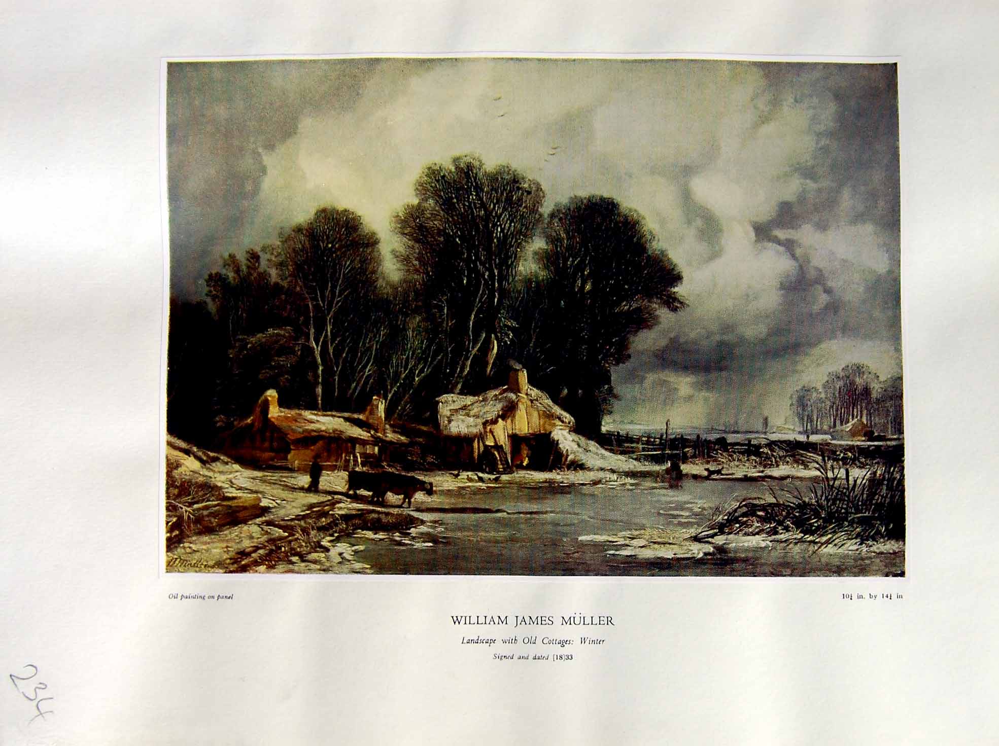 Antique Old Print 1937 NettlefGrundy Oil Painting Landscape Cottage William