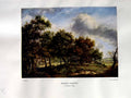 Antique Print 1937 NettlefGrundy Oil Painting Woodmans Cottage Trees Nasmyt