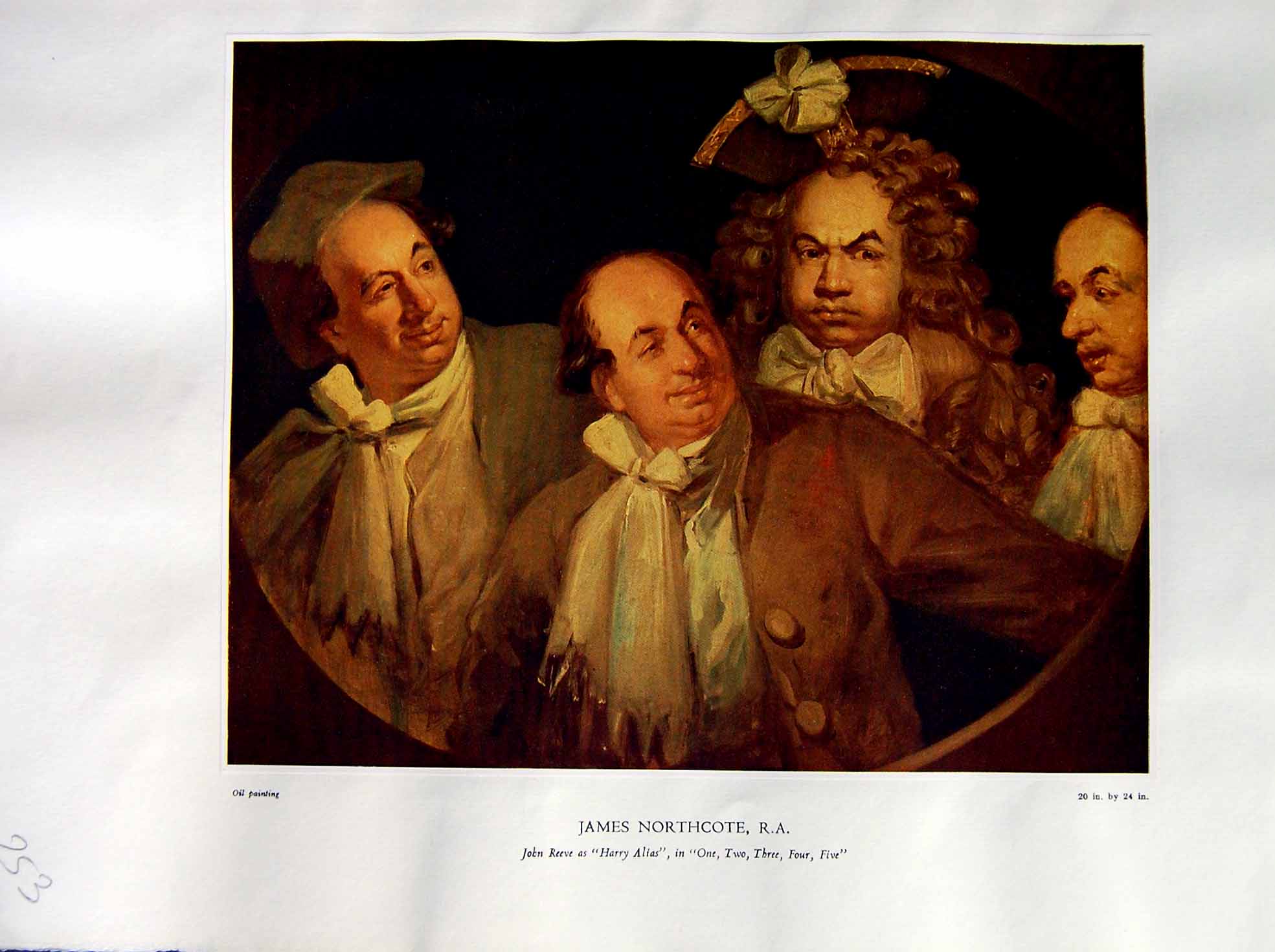 Antique Print 1937 NettlefGrundy Oil Painting John Reeve Harry Alias Theatr