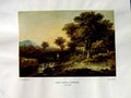 Antique Old Print 1937 NettlefGrundy Oil Painting Mill Mountains Trees Jame