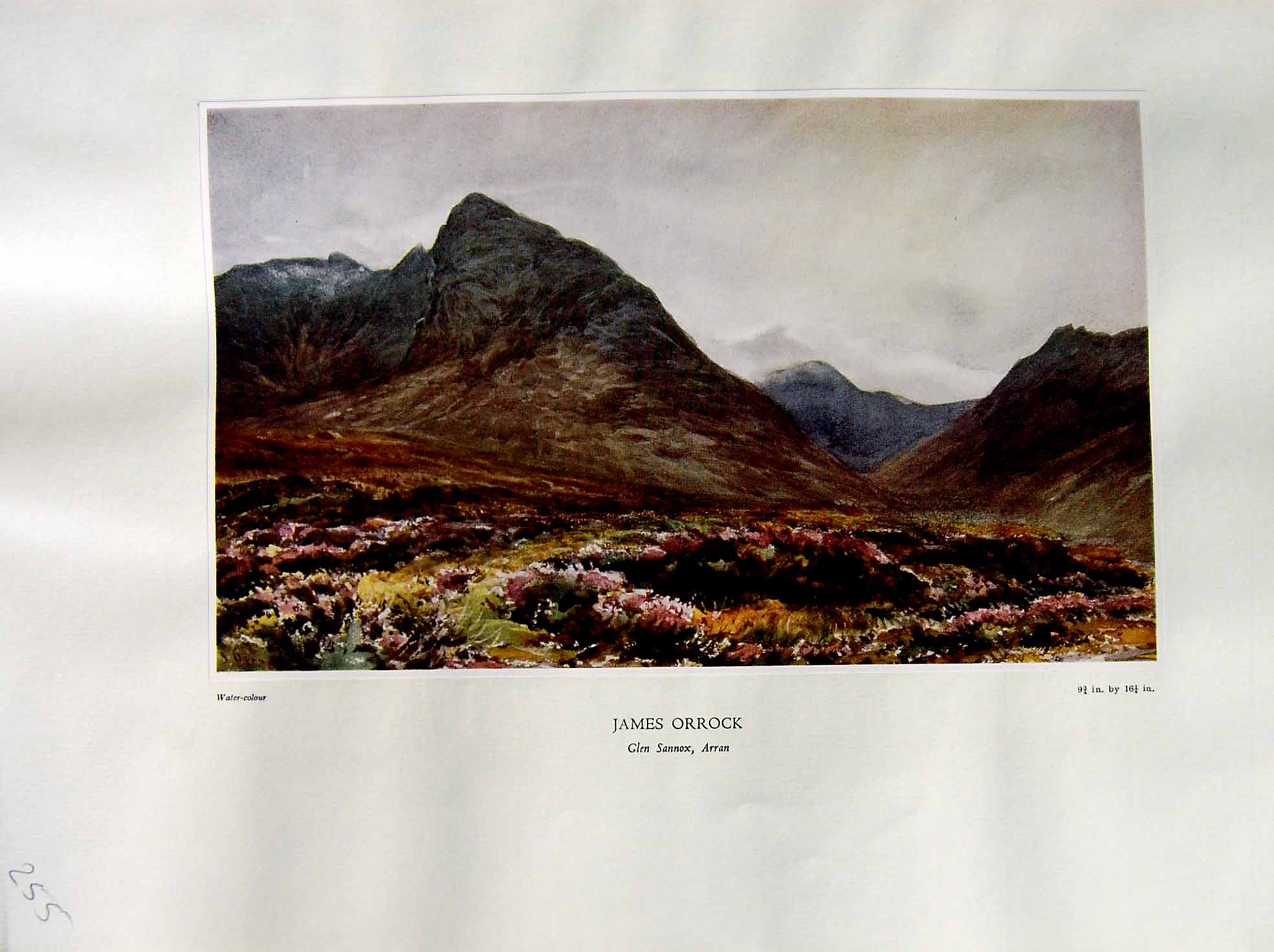 Antique Old Print 1937 NettlefGrundy Water Glen Sannox Arran Mountains Orrock