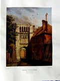 Antique Print 1937 NettlefGrundy Oil Painting West Gate Winchester Michael 20th