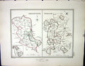 Antique Old Print Walker Creighton Map C1850 Plan Bridgnorth Wenlock England