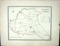 Old Print Walker Creighton Map C1850 East Riding Yorkshire England Malton 19th