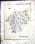 Antique Print Walker Creighton Map C1850 Westmorland England Kendal Appleby