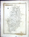 Old Walker Creighton Map C1850 Nottinghamshire England Mansfield Newa Victorian