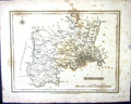 Old Print Walker Creighton Map C1850 Middlesex England London Westminster 19th