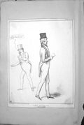 Antique Old Print Mclean John Doyle Hb Sketch 1836 Rivals Liston Lord Morpeth