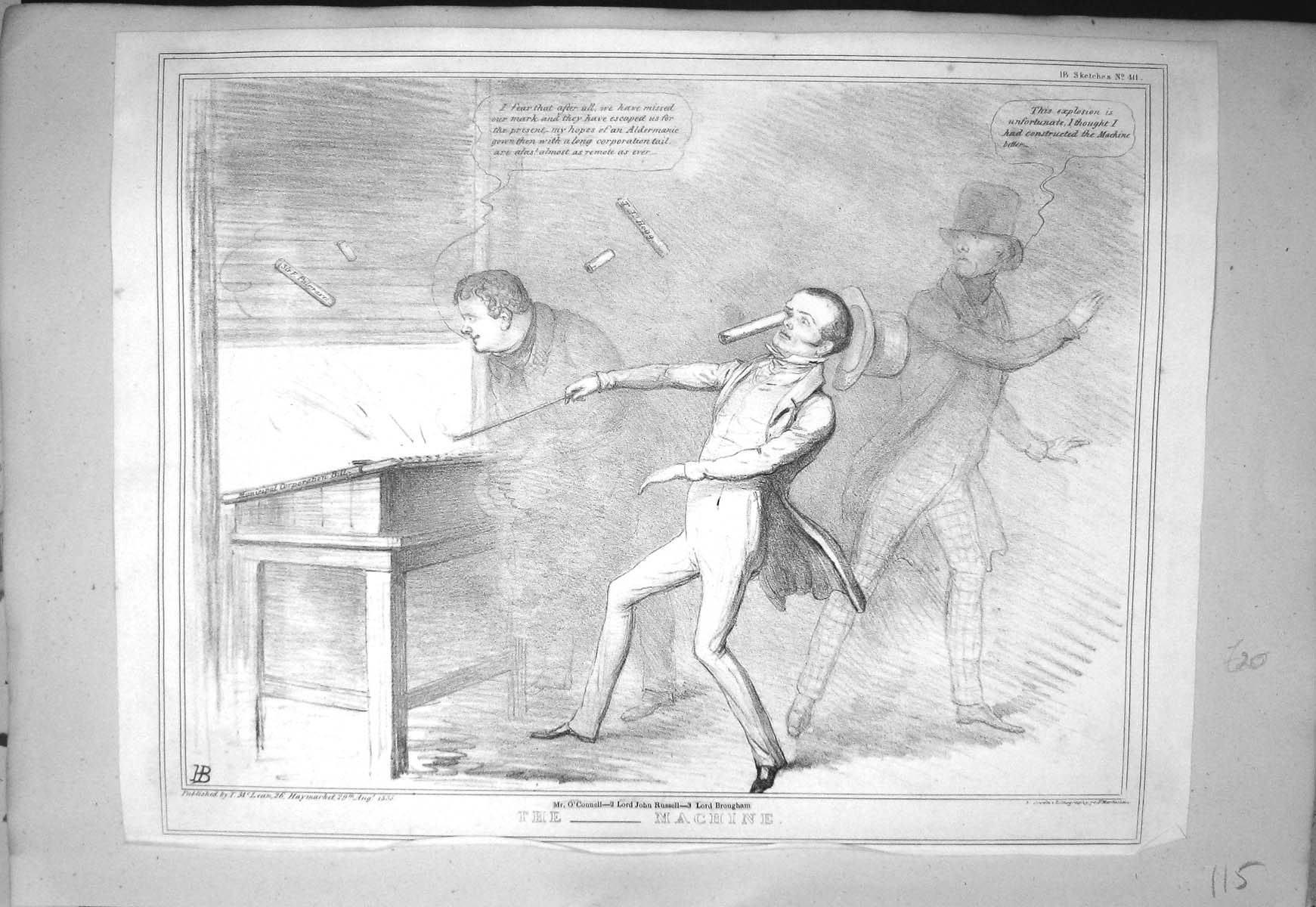 Old Mclean John Doyle Hb Sketch 1835 O'Connell Lord Russel Brougham M 19th