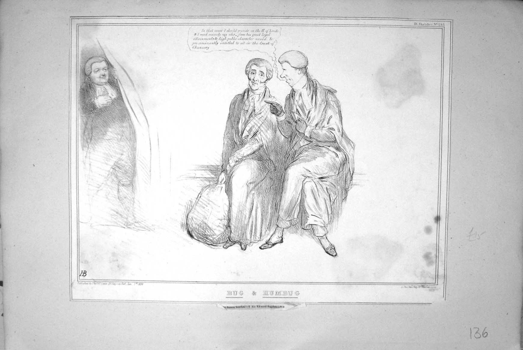 Old Mclean John Doyle Hb Sketch 1834 Bug Humbug James Scarlett Edward 19th