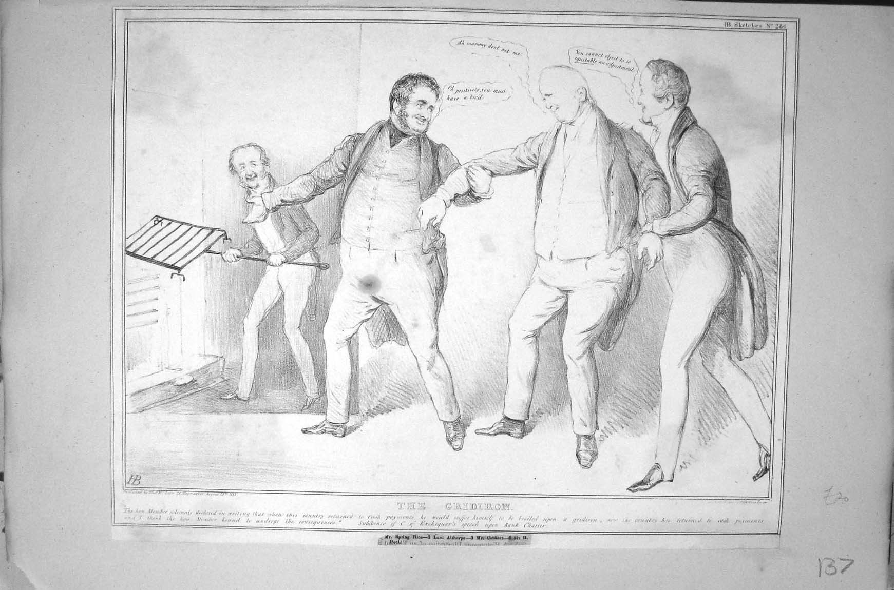 Old Mclean John Doyle Hb Sketch 1833 Gridiron Spring Rice Althorpe Co 19th