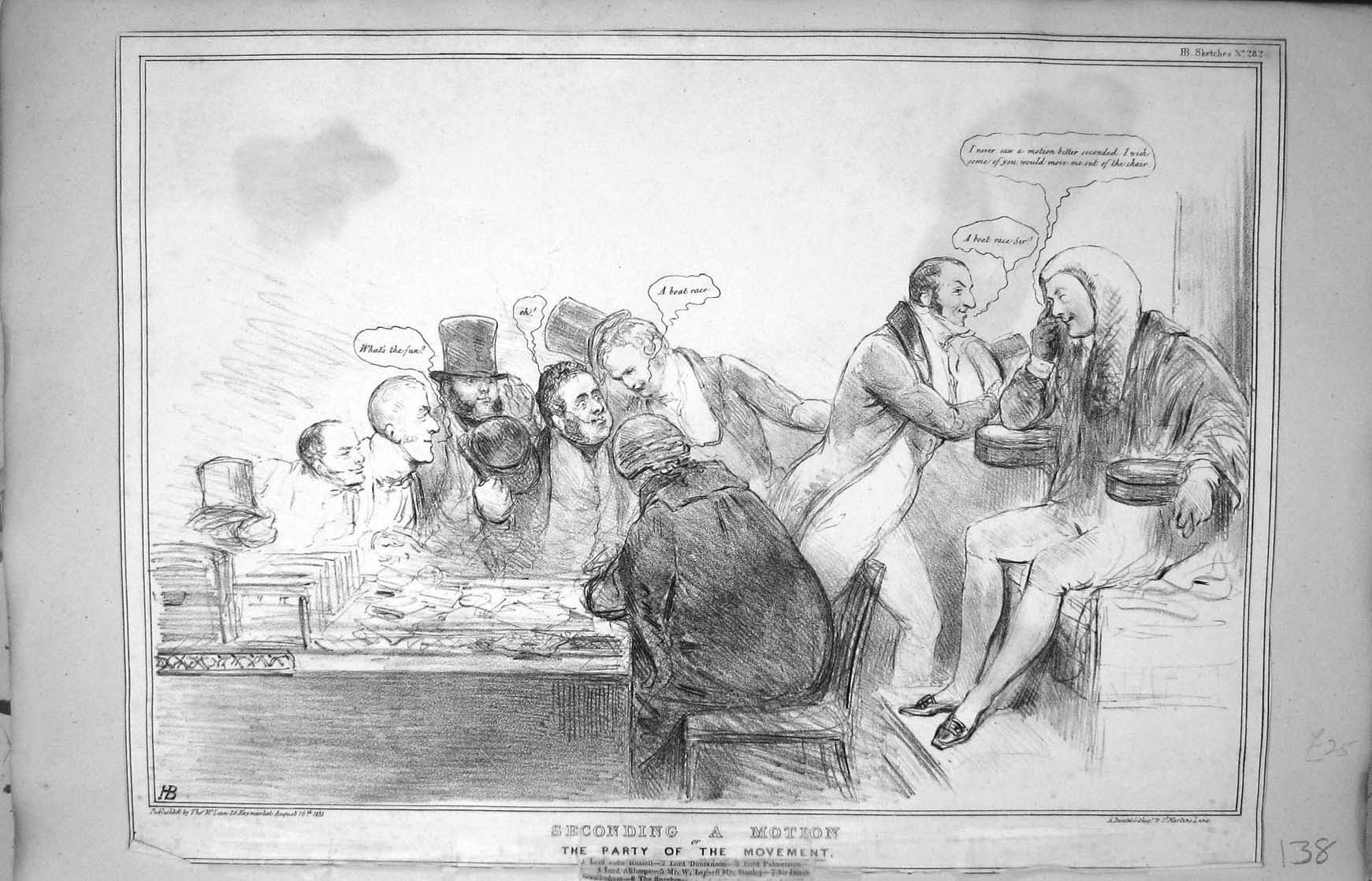 Old Mclean John Doyle Hb Sketch 1833 Party Movement Seconding Motion 19th