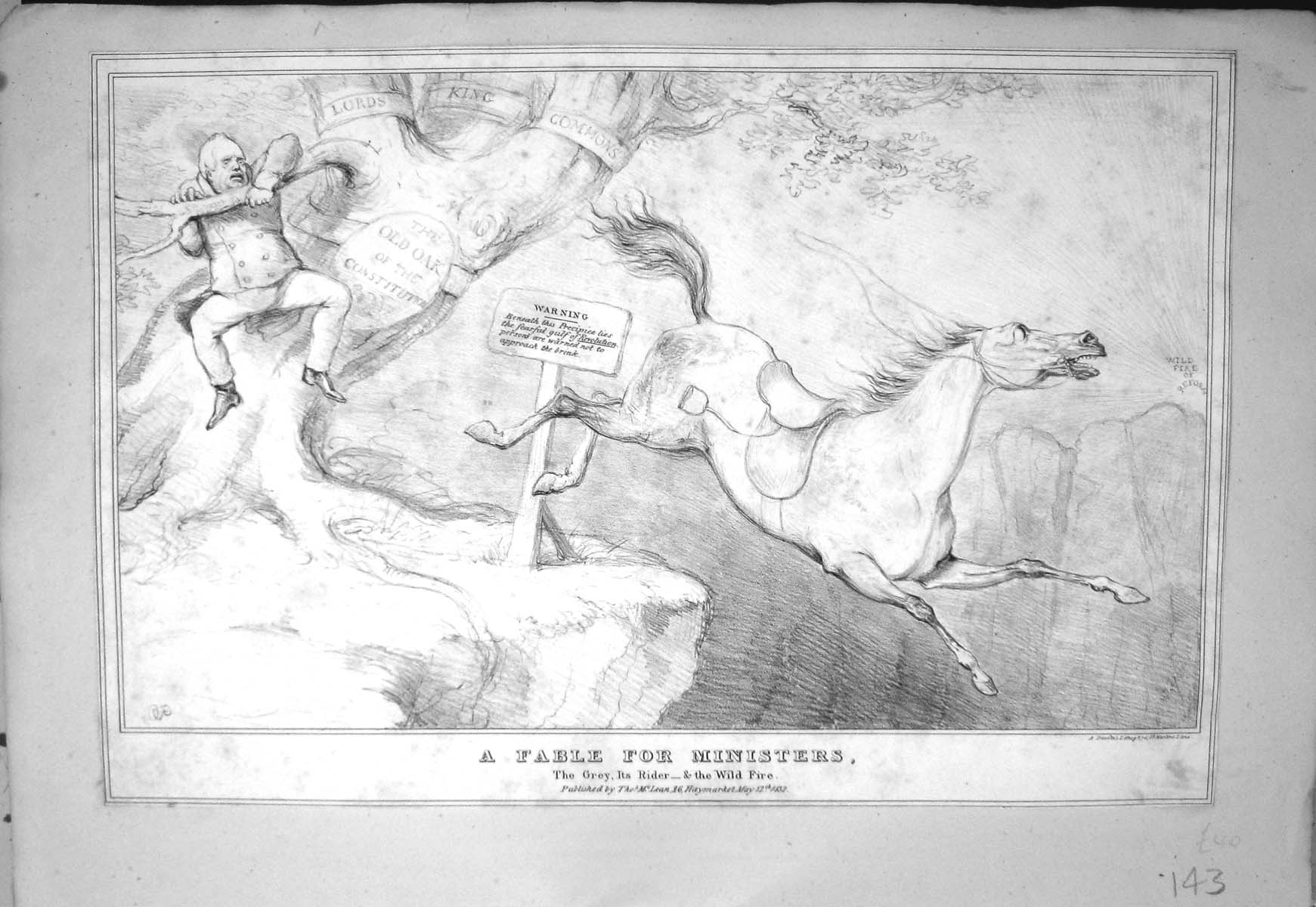 Old Fable Ministers Grey Horse Wild Fire Mclean John Doyle Hb Sketch
