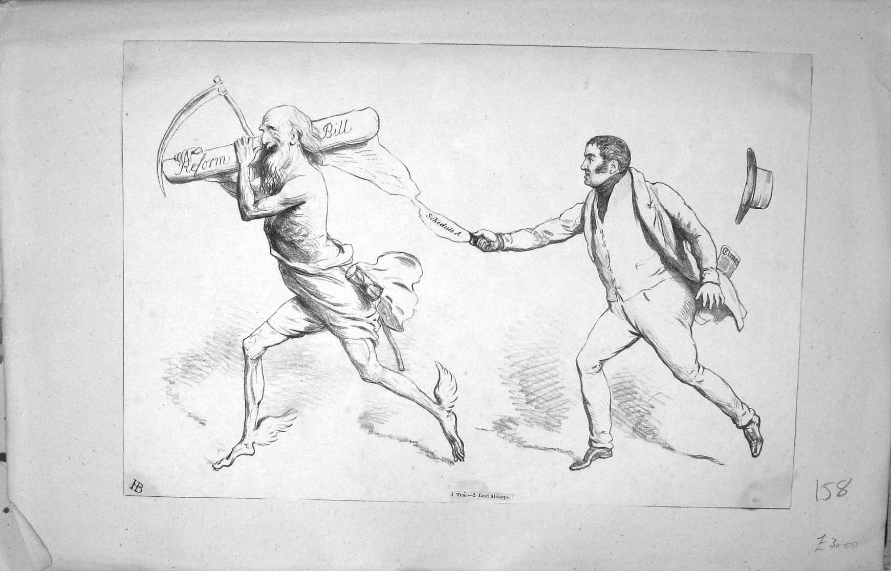 Old Mclean John Doyle Hb Sketch Reform Bill Time Lord Althorpe Politi