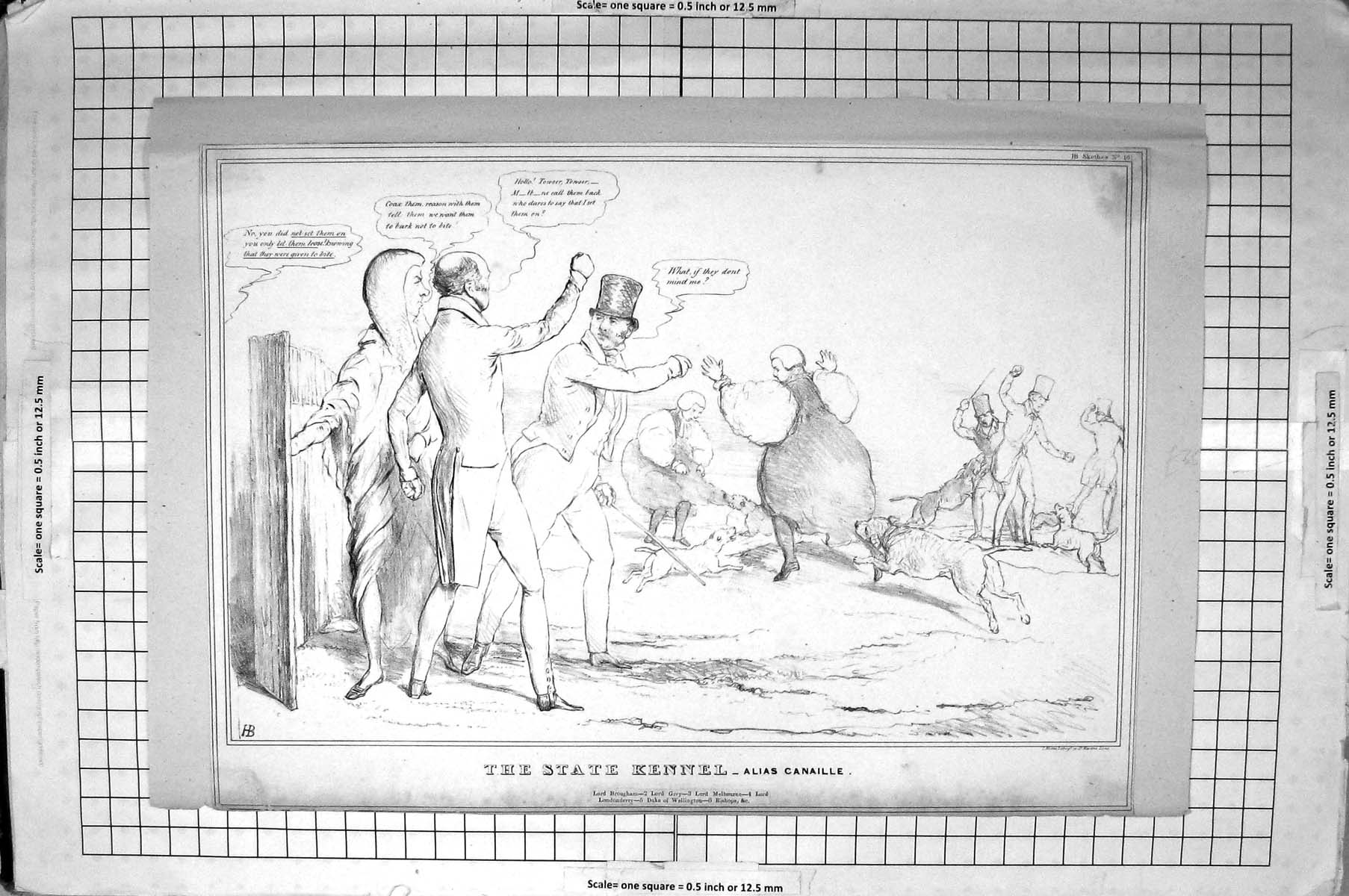 Old Mclean John Doyle Hb Sketch State Kennell Brougham Grey Melbourne