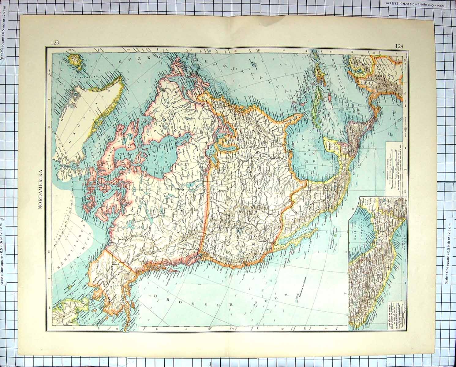 Antique Old Print Map C1870 North America Mexico Florida Cuba Haiti Jamaica