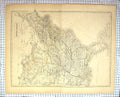 Antique Old Print Map C1870 United States America Florida New York Illinois