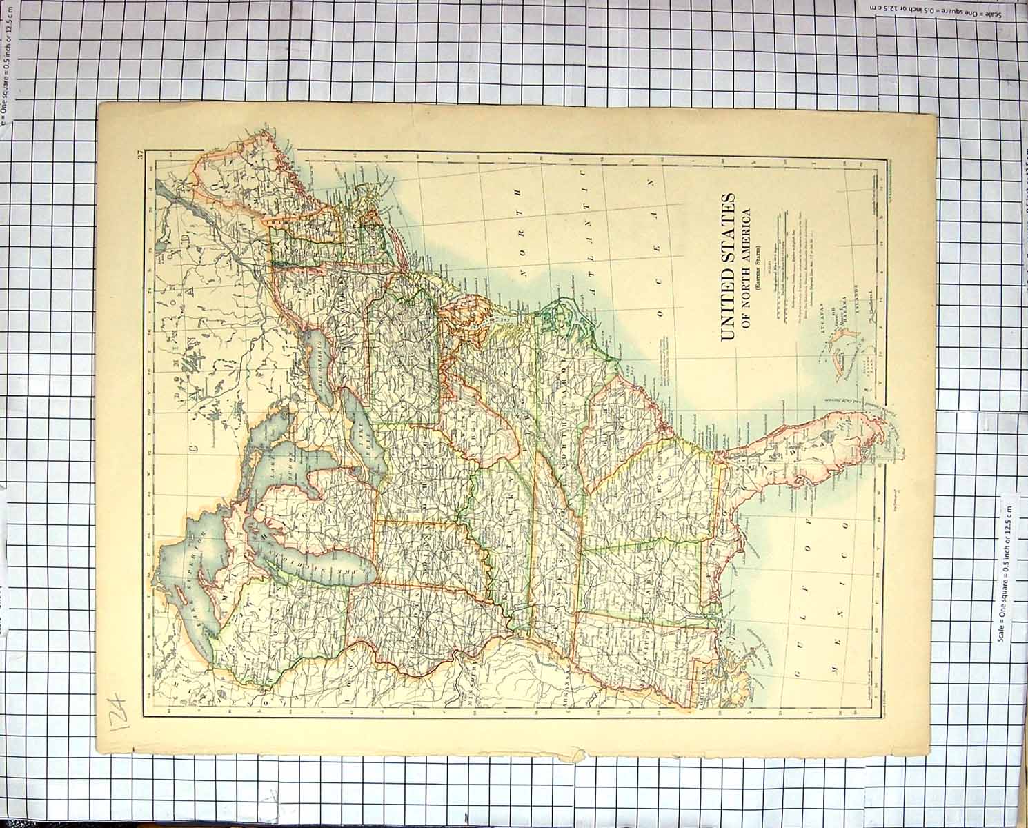 Old Print Map C1870 North America Florida Bahama Brazil Ecuador Venezuela 19th