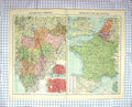 Antique Old Print Map C1870 Belgium Luxemburg France Plan Brussels Antwerp 19th