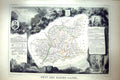 Old French Map C1845 Des Basses-Alpes France Digne Etienne Castellann Victorian