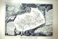 Antique Old Print French Map C1845 Des Hautes Alpes France Sesteron Le Grave