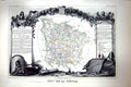 Antique Print French Map C1845 De La Nievre Lyon Du Cher Saone Loire France